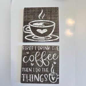 Rustic Coffee themed coasters